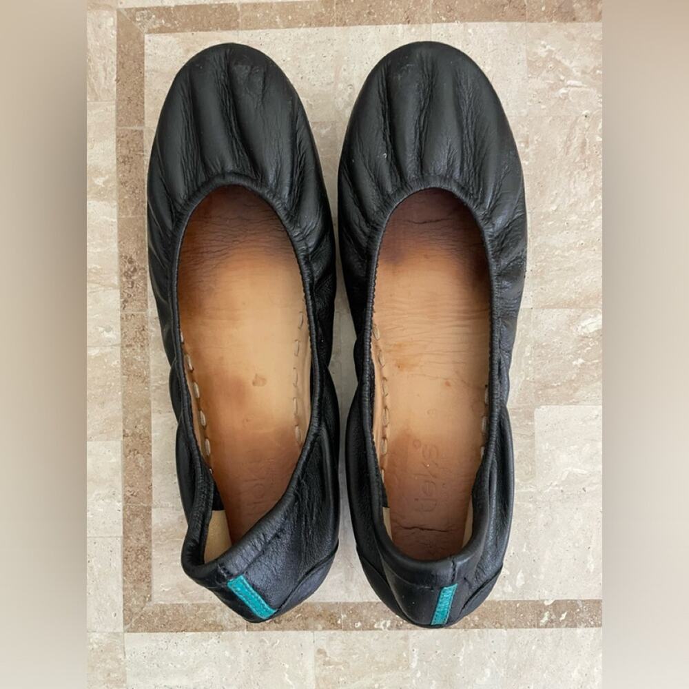 Tieks Black Leather Flats